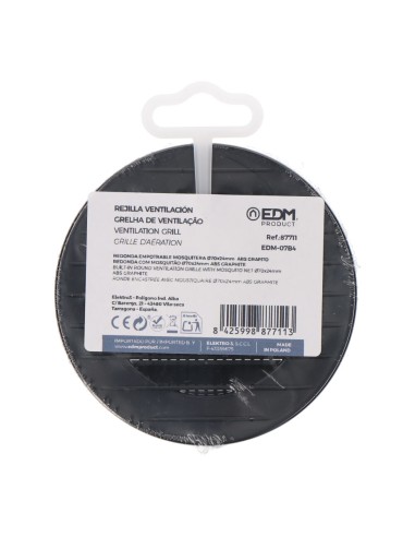 Rejilla ventilación redonda empotrable con...