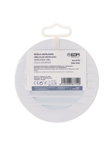 Rejilla ventilación redonda empotrable con...