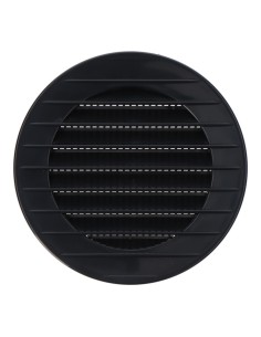 Rejilla ventilación redonda empotrable con mosquitera ø80mm abs gris antracita
