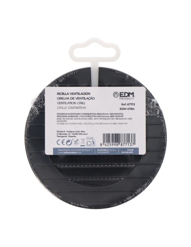 Rejilla ventilación redonda empotrable con...