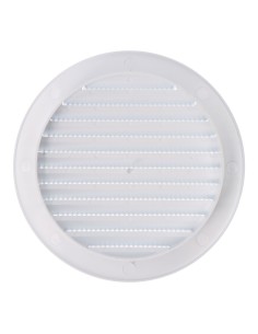 Rejilla ventilación redonda empotrable con mosquitera ø120mm abs blanca 2