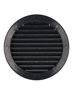 Rejilla ventilación redonda empotrable con mosquitera ø120mm abs gris antracita 2