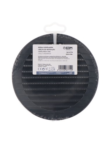 Rejilla ventilación redonda empotrable con...