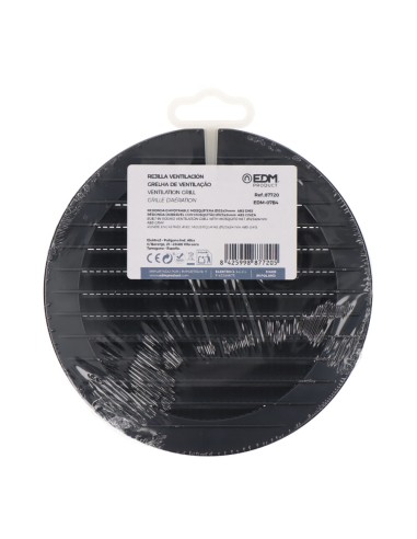 Rejilla ventilación redonda empotrable con...