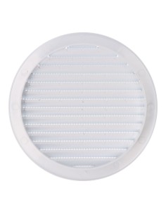 Rejilla ventilación redonda empotrable con mosquitera ø150mm abs blanca 2