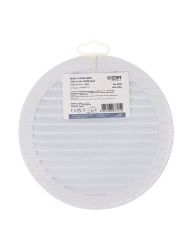 Rejilla ventilación redonda empotrable con...