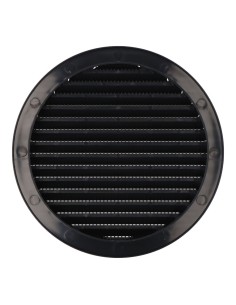 Rejilla ventilación redonda empotrable con mosquitera ø150mm abs gris antracita 2