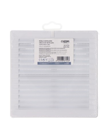 Rejilla ventilación cuadrada empotrable...