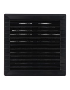 Rejilla ventilación cuadrada empotrable ajustable ø 80-150 con mosquitera 170x170x11,5mm abs gris antracita