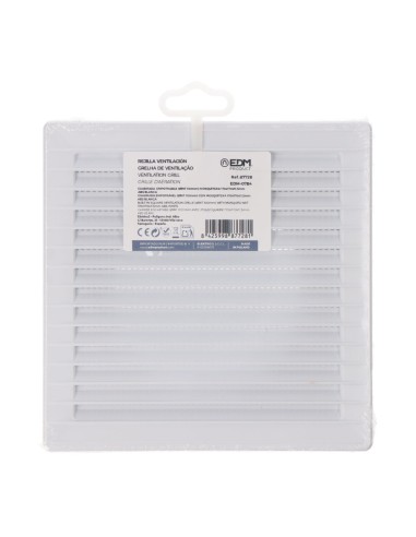 Rejilla ventilación cuadrada empotrable ø 100mm...