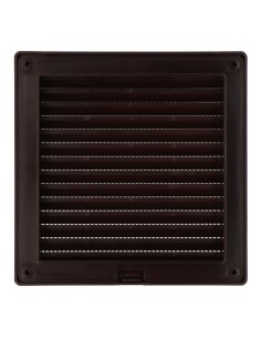 Rejilla ventilación cuadrada empotrable con mosquitera 140 x 140mm abs marrón 2