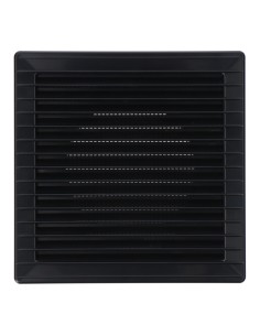 Rejilla ventilación cuadrada empotrable ø 100mm con mosquitera 170x170x10mm abs gris antracita