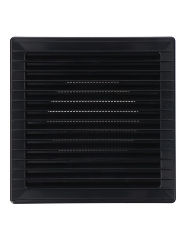 Rejilla ventilación cuadrada empotrable ø 100mm con mosquitera 170x170x10mm abs gris antracita