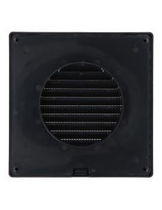 Rejilla ventilación cuadrada empotrable ø 100mm con mosquitera 170x170x10mm abs gris antracita 2