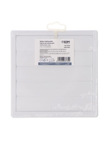 Rejilla ventilación cuadrada empotrable con...