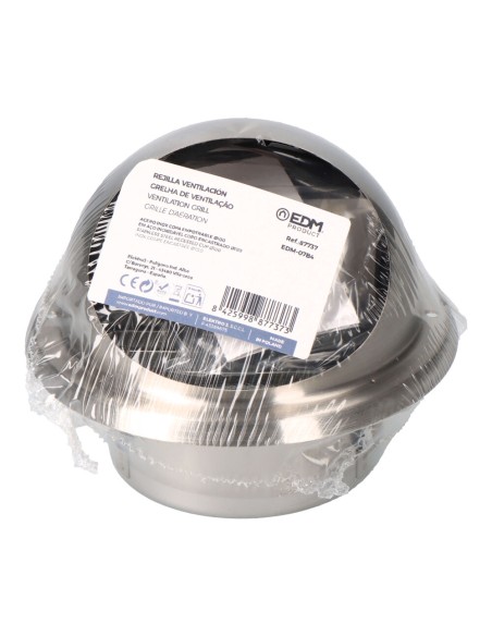 Rejilla ventilación acero inox copa empotrable ø100 mm