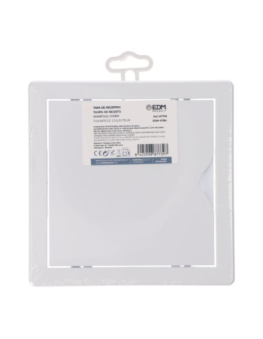 Tapa de registro cuadrada empotrable abs...