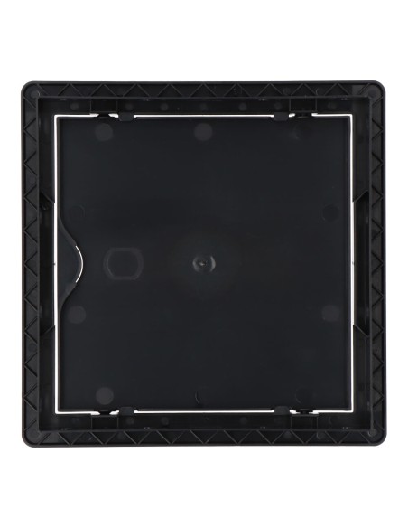 Tapa de registro cuadrada empotrable abs 15x15cm gris antracita