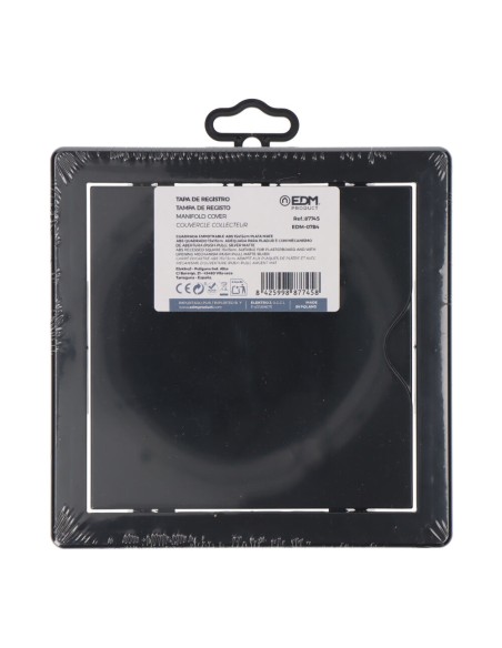 Tapa de registro cuadrada empotrable abs 15x15cm gris antracita