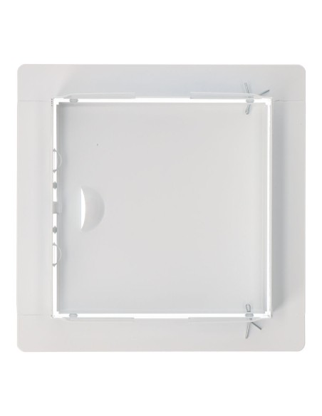 Tapa de registro cuadrada empotrable acero 15x15cm blanca