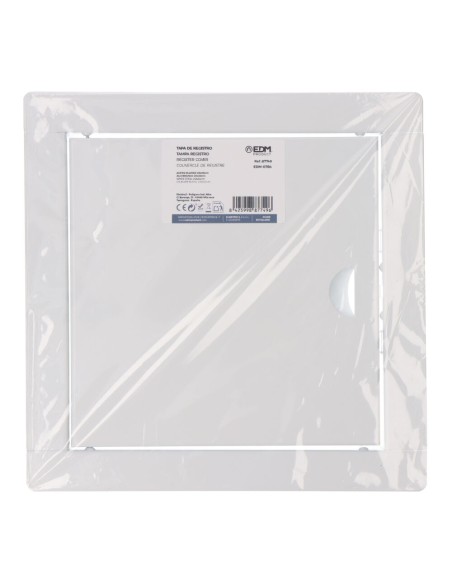 Tapa de registro cuadrada empotrable acero 20x20cm blanca