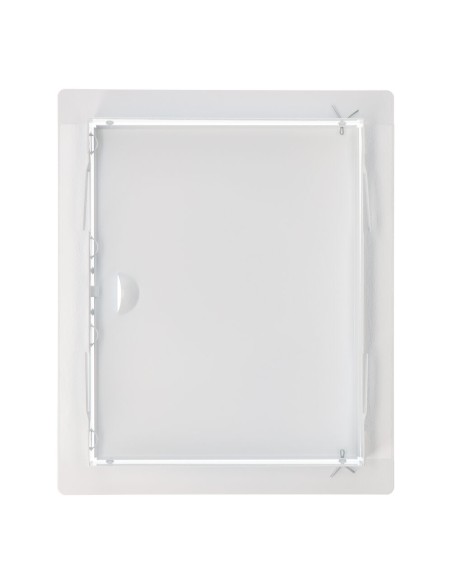 Tapa de registro rectangular empotrable acero 20x25cm blanca