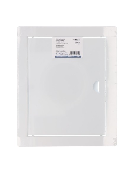 Tapa de registro rectangular empotrable acero 20x25cm blanca