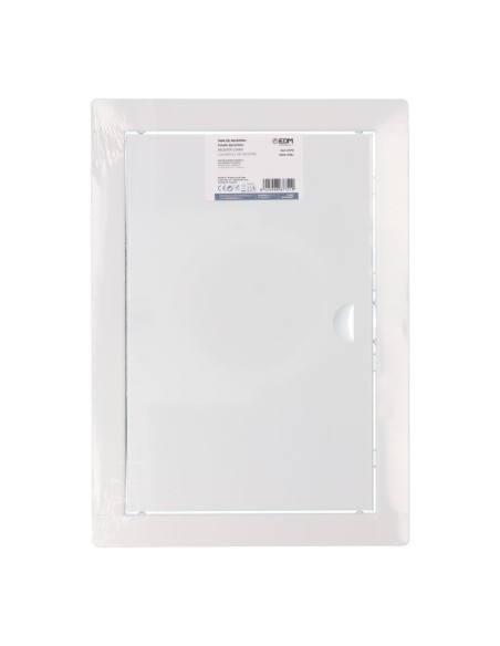 Tapa de registro rectangular empotrable acero 20x30cm blanca