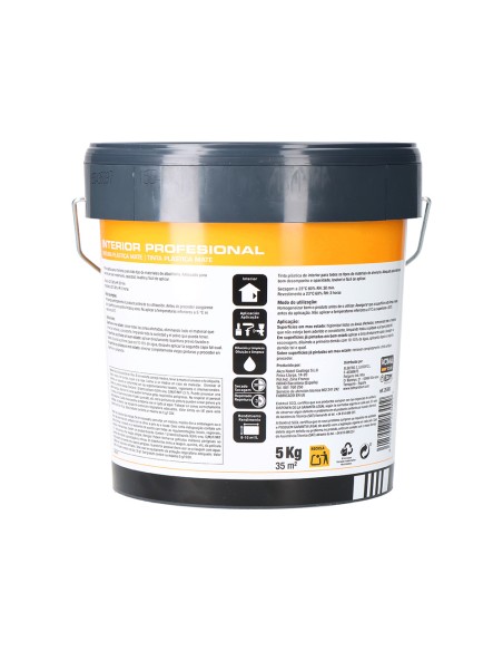 Pintura plástica interior blanca 5 kg