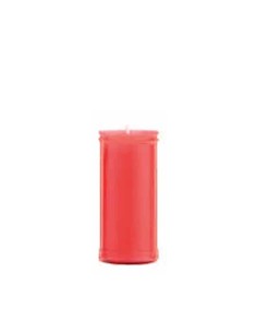 Vela para difuntos plastificada roja ø55x130mm