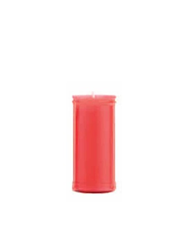 Vela para difuntos plastificada roja ø55x130mm
