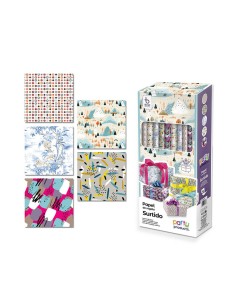 Papel regalo surtido 5 modelos 70 x 100 cm (venta solo caja 50 uds)