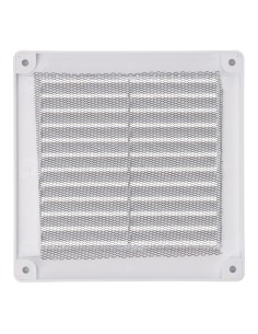 Rejilla ventilación cuadrada con tapones y mosquitera 150x150x7mm abs blanca 2