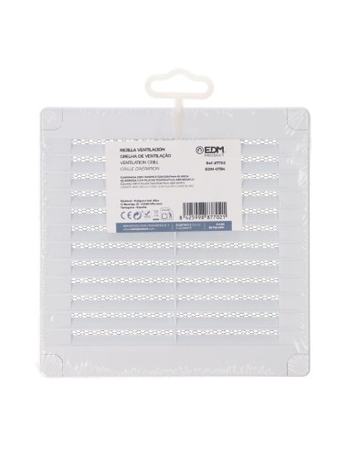 Rejilla ventilación cuadrada con tapones y...