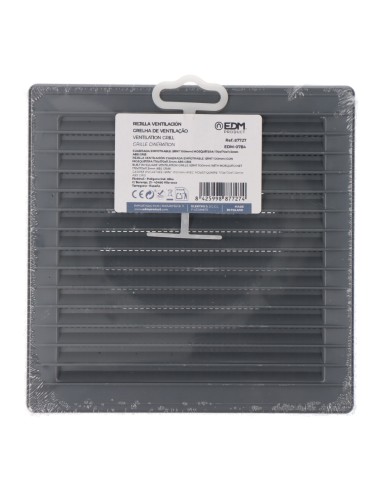 Rejilla ventilación cuadrada empotrable ø 100mm...