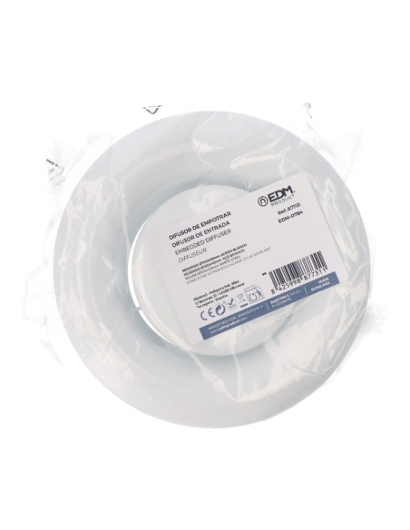 Difusor de empotrar redondo ø95x47mm abs blanco