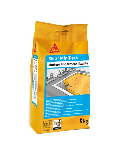 Mortero de impermeabilización sikaminipack gris 5 kg