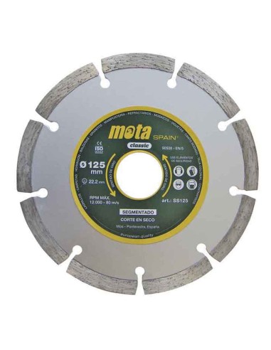 Disco diamantado segmentado laser ø115mm clp18 ss115 mota