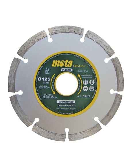 Disco diamantado segmentado laser ø230mm ss230 mota