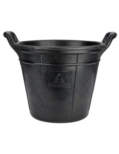 Cubo canario 18 l de caucho resistente negro. 2