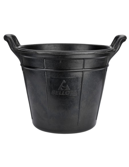 Cubo canario 18 l de caucho resistente negro.