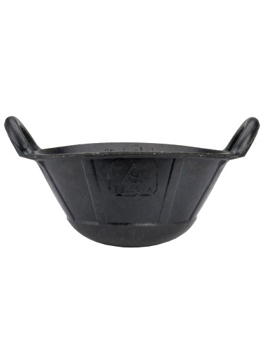 Cubo spart 9 l de caucho resistente negro.