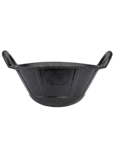 Cubo spart 9 l de caucho resistente negro.