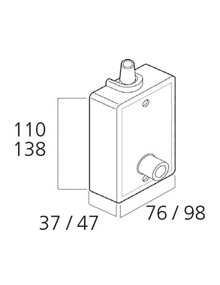 Torno persiana empotrado para 80 kg blanco
