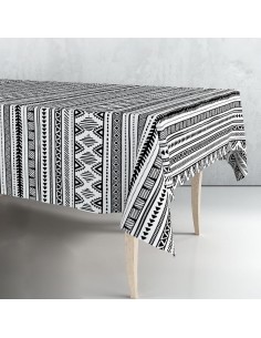 Rollo de hule blanco y negro 1,40 x 25 m