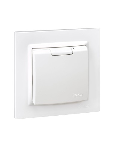 Enchufe 2p+t tipo f monobloc blanco