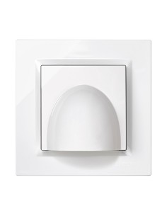 Salida cable blanco con marco 2