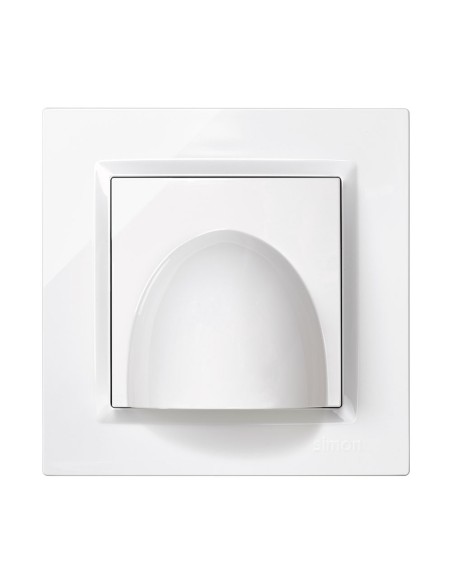 Salida cable blanco con marco