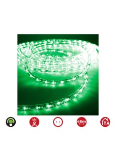 Tubo flexiled 2 vias fijo 48 m 30 leds/m ip44 verde