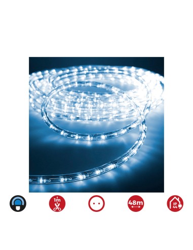 Tubo flexiled 2 vias fijo 48 m 30 leds/m ip44 azul